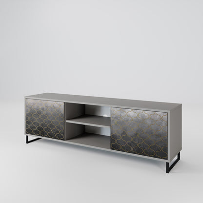 TESSELATED GRAYISH Έπιπλο τηλεόρασης 2-θυρών