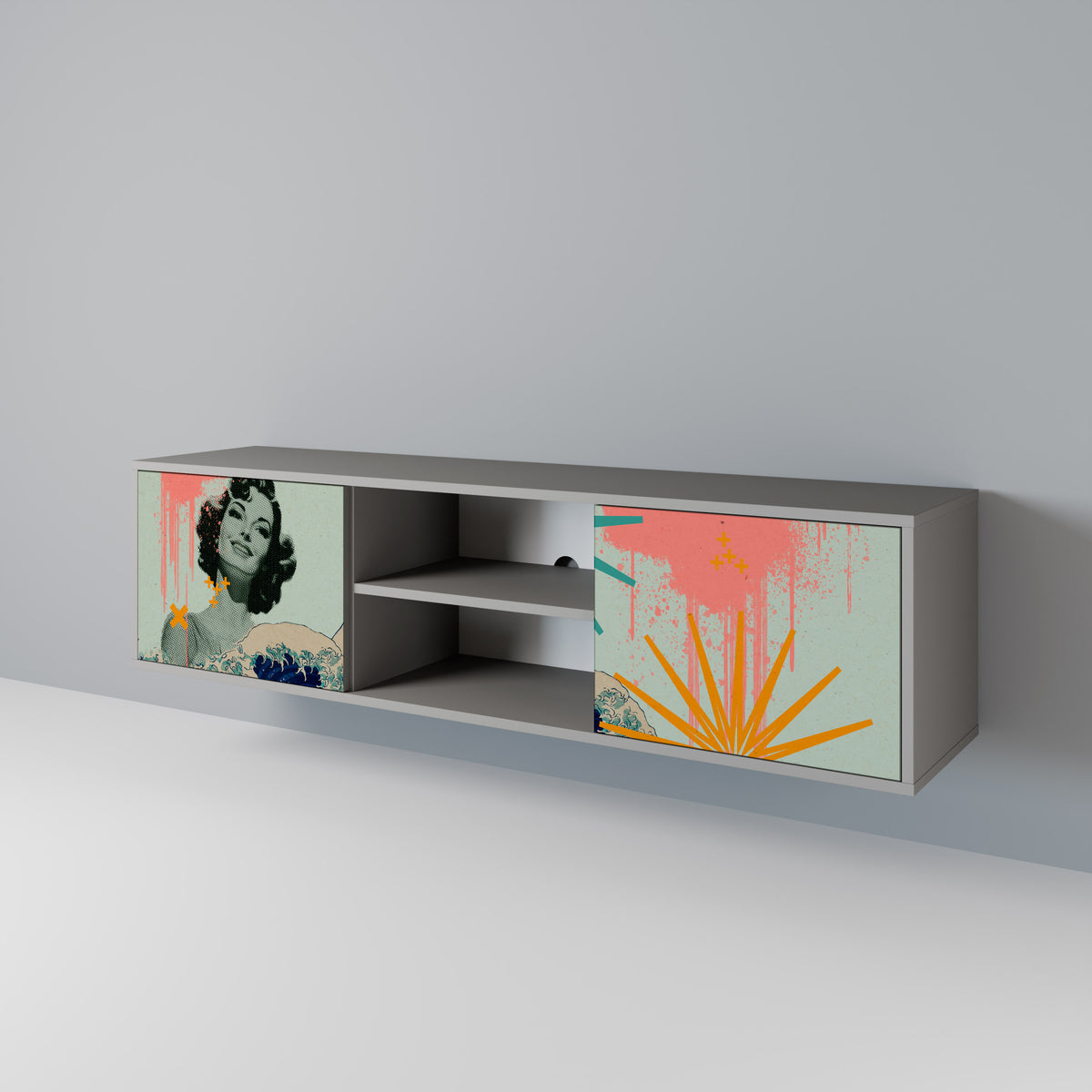 KANAGAWA BEAUTY 2-Door TV Cabinet