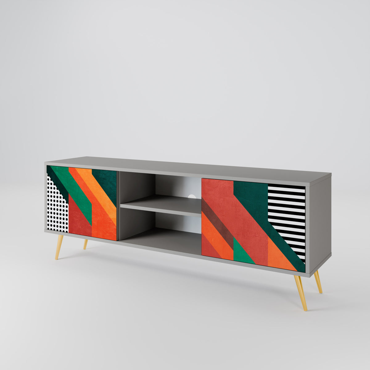 MAKESHIFT ARTISTRY 2-Door TV Cabinet