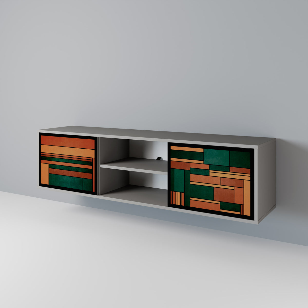 EARTHY FIGURES Έπιπλο τηλεόρασης 2-θυρών