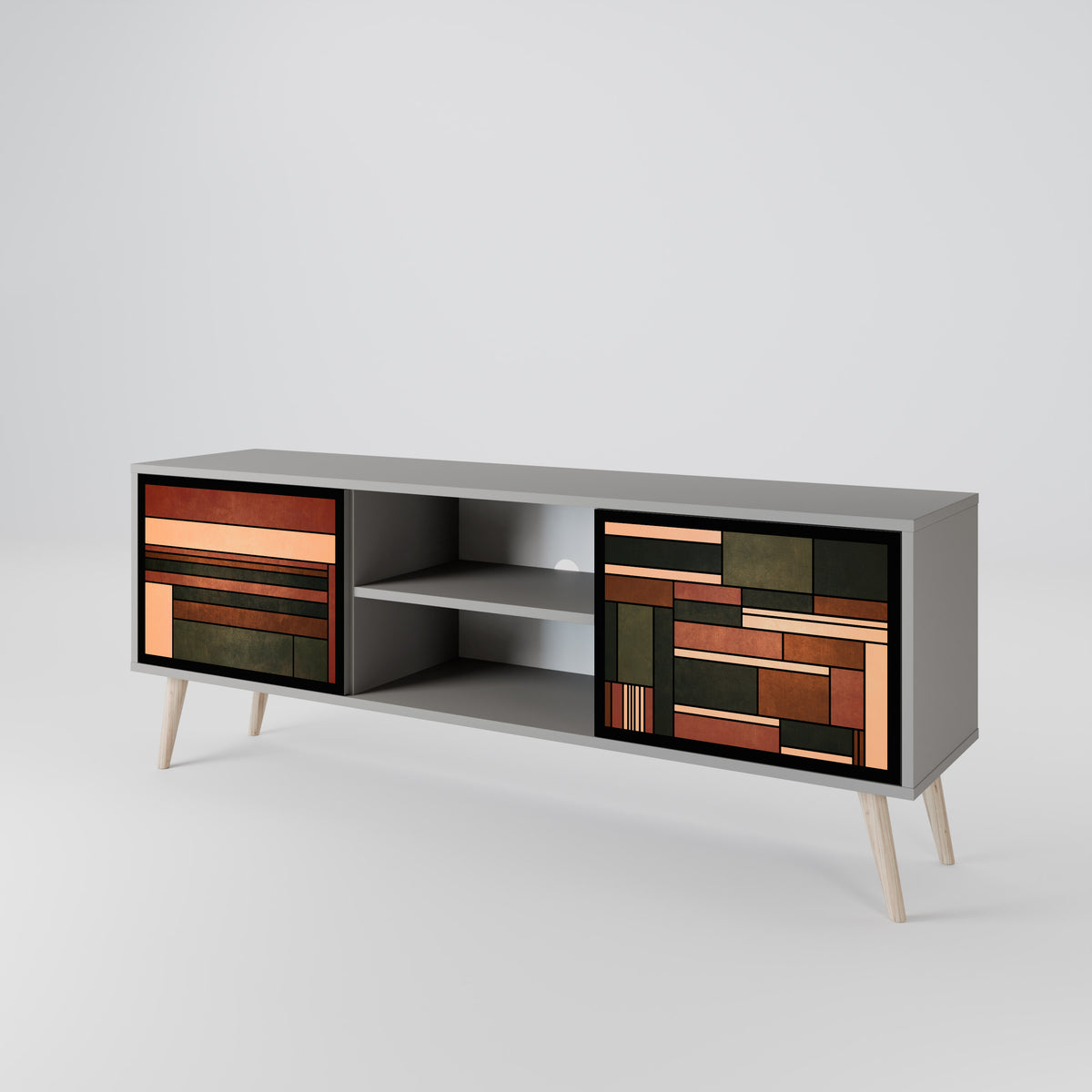 FIGURES OF NATURE 2-Door TV Cabinet