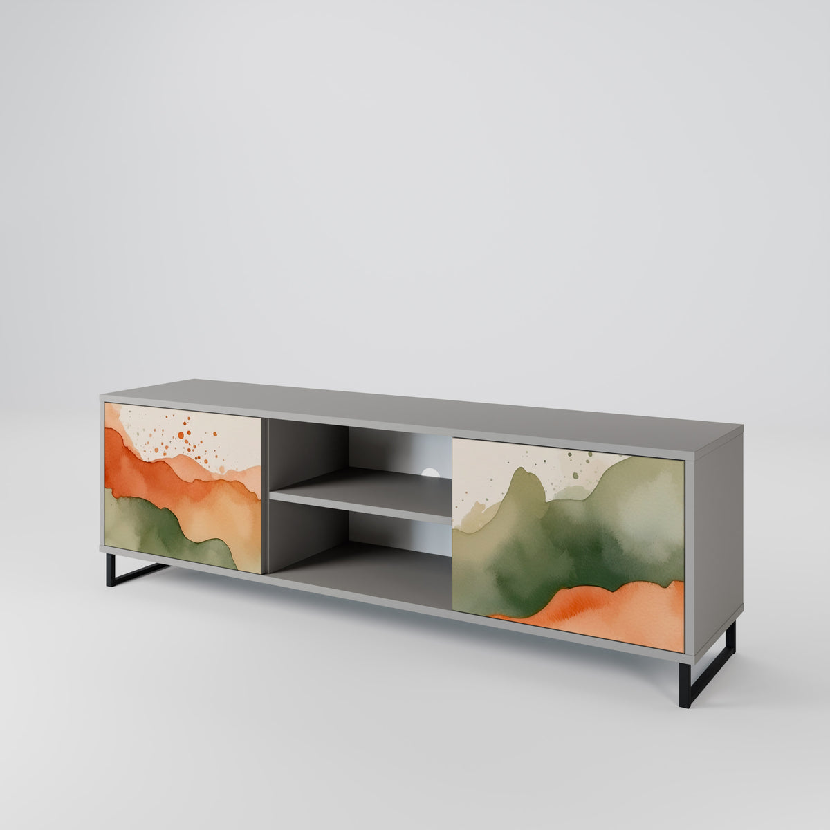 WATERCOLOUR PEAKS 2-Door TV Cabinet