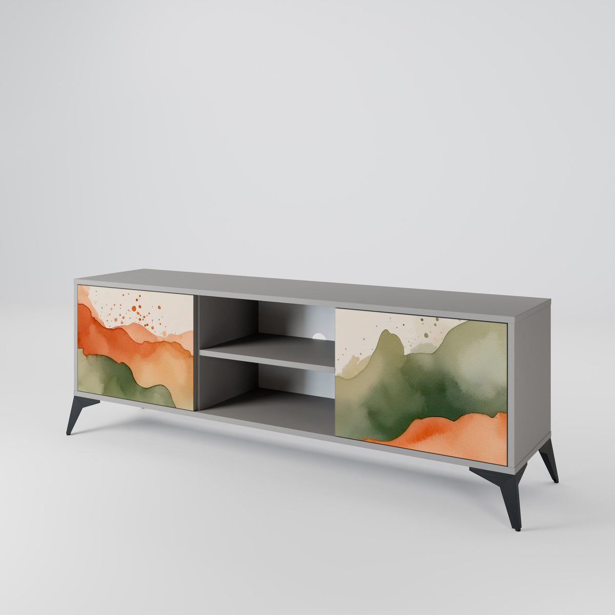 WATERCOLOUR PEAKS 2-Door TV Cabinet
