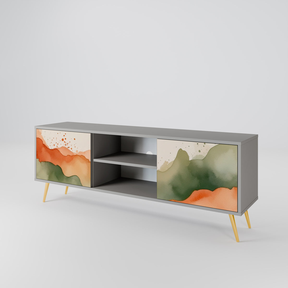 WATERCOLOUR PEAKS 2-Door TV Cabinet