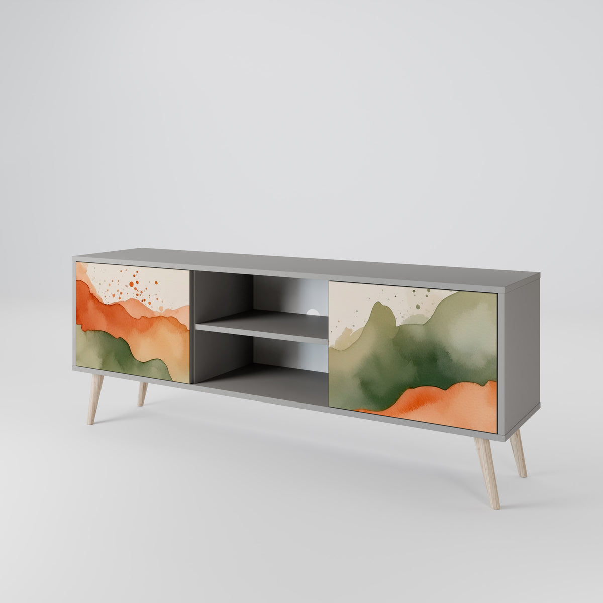 WATERCOLOUR PEAKS 2-Door TV Cabinet