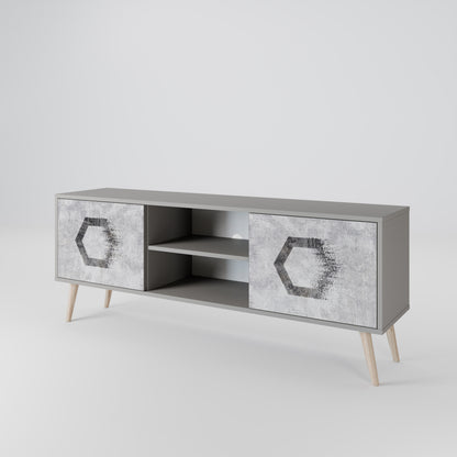 HEXAGONAL FIGURES Έπιπλο τηλεόρασης 2-θυρών