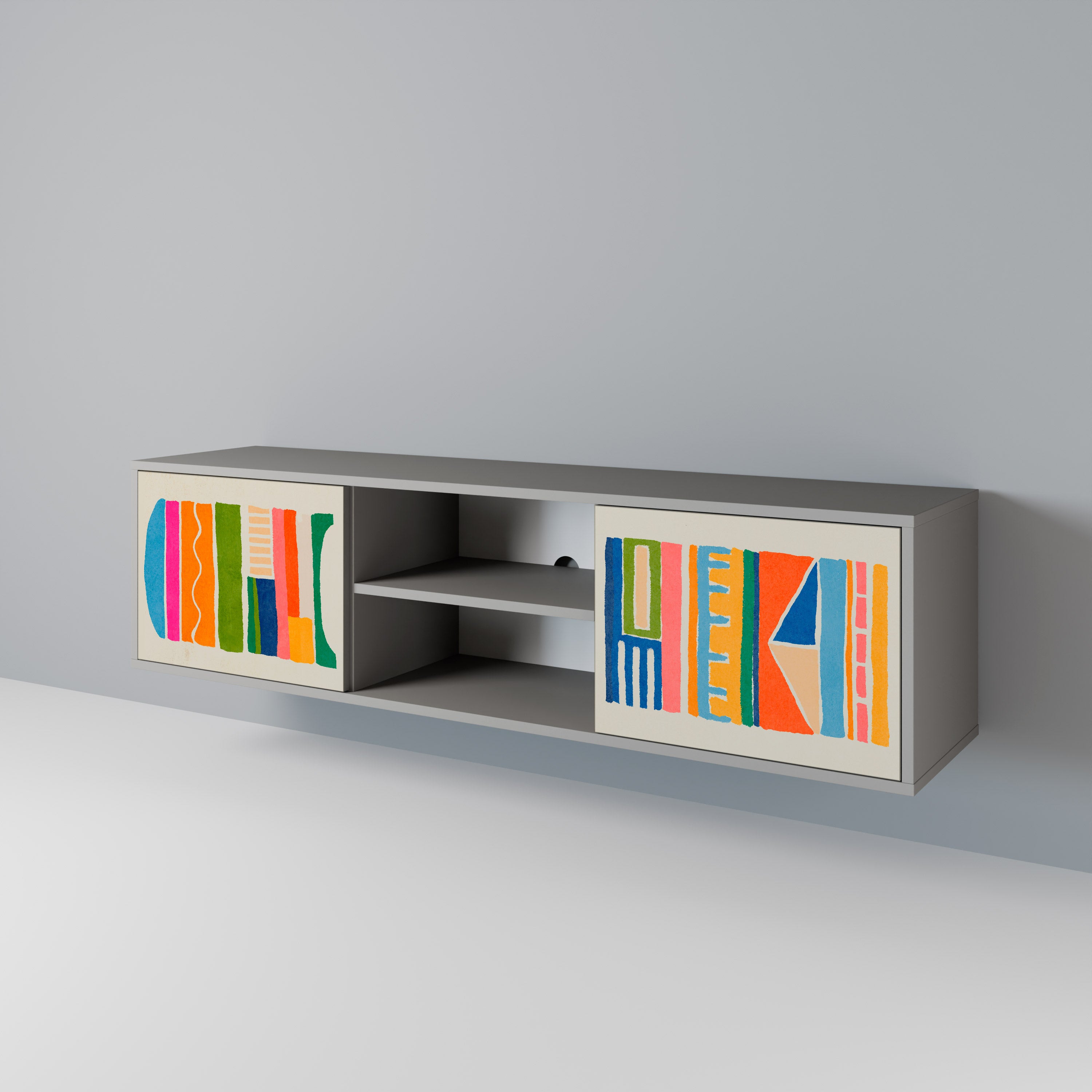 GEOMETRIC SHINE Έπιπλο τηλεόρασης 2-θυρών