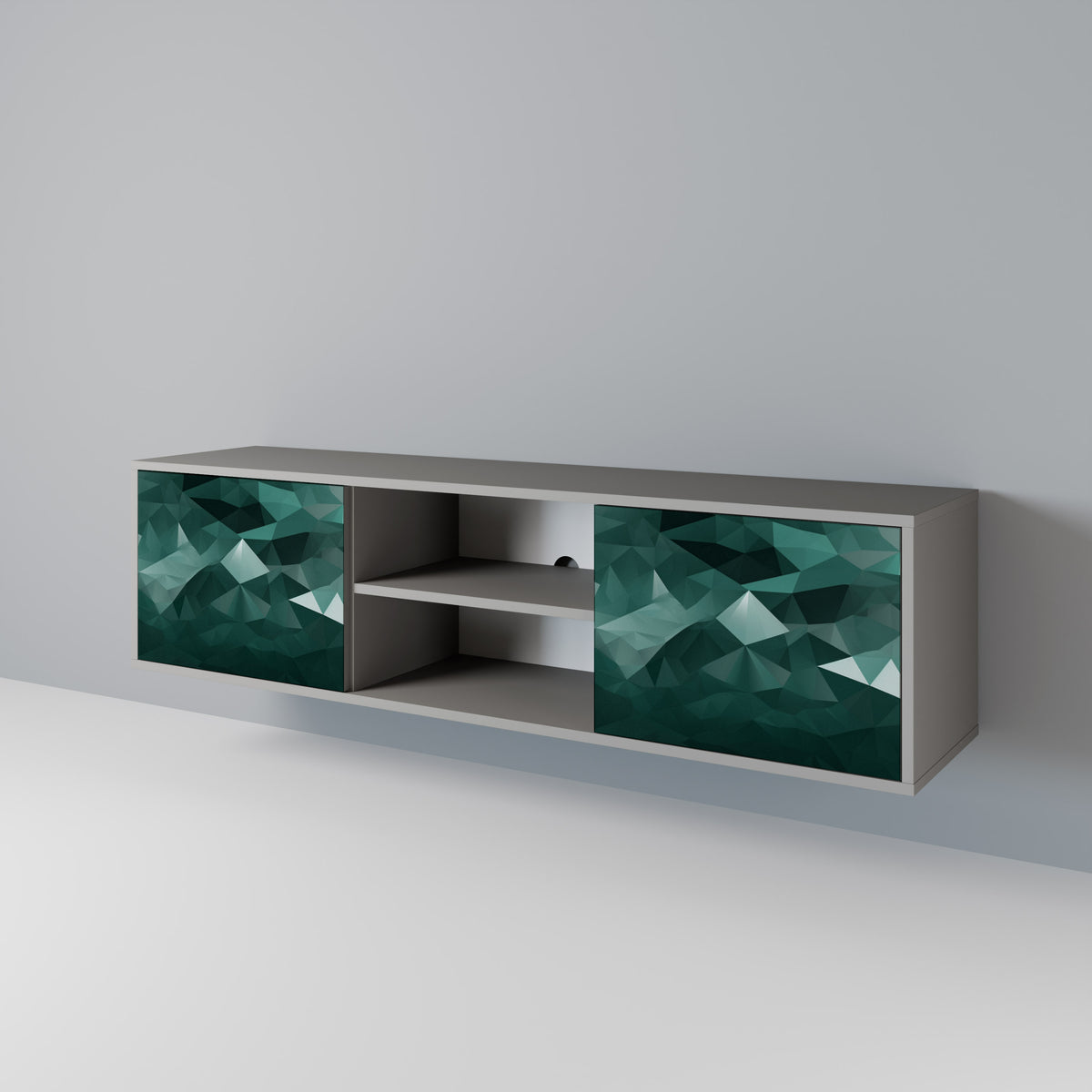 POLYGONAL FLOATING Έπιπλο τηλεόρασης 2-θυρών
