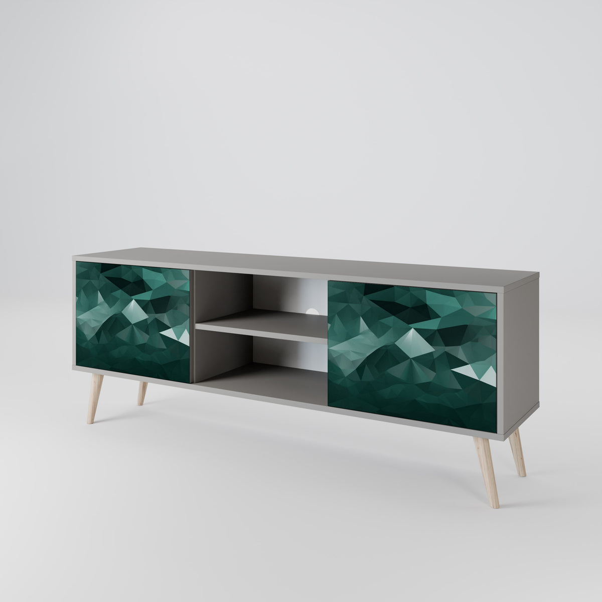 POLYGONAL FLOATING Έπιπλο τηλεόρασης 2-θυρών