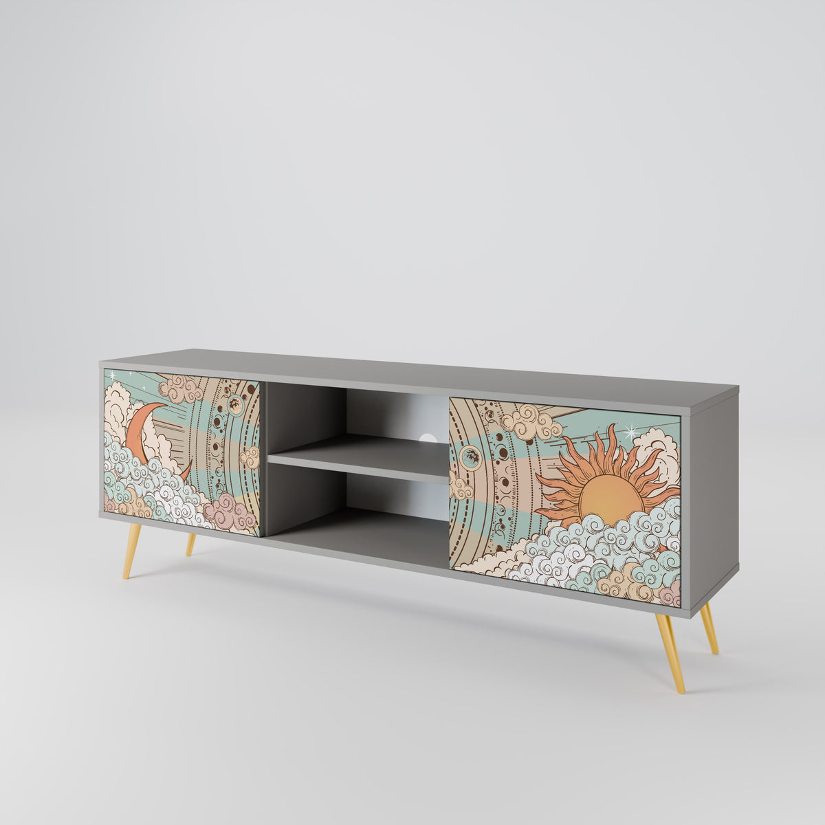 MYSTICAL STRUCTURE 2-Door TV Cabinet