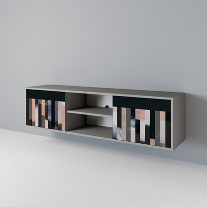 COLLAGE OF RECTANGLES Έπιπλο τηλεόρασης 2-θυρών