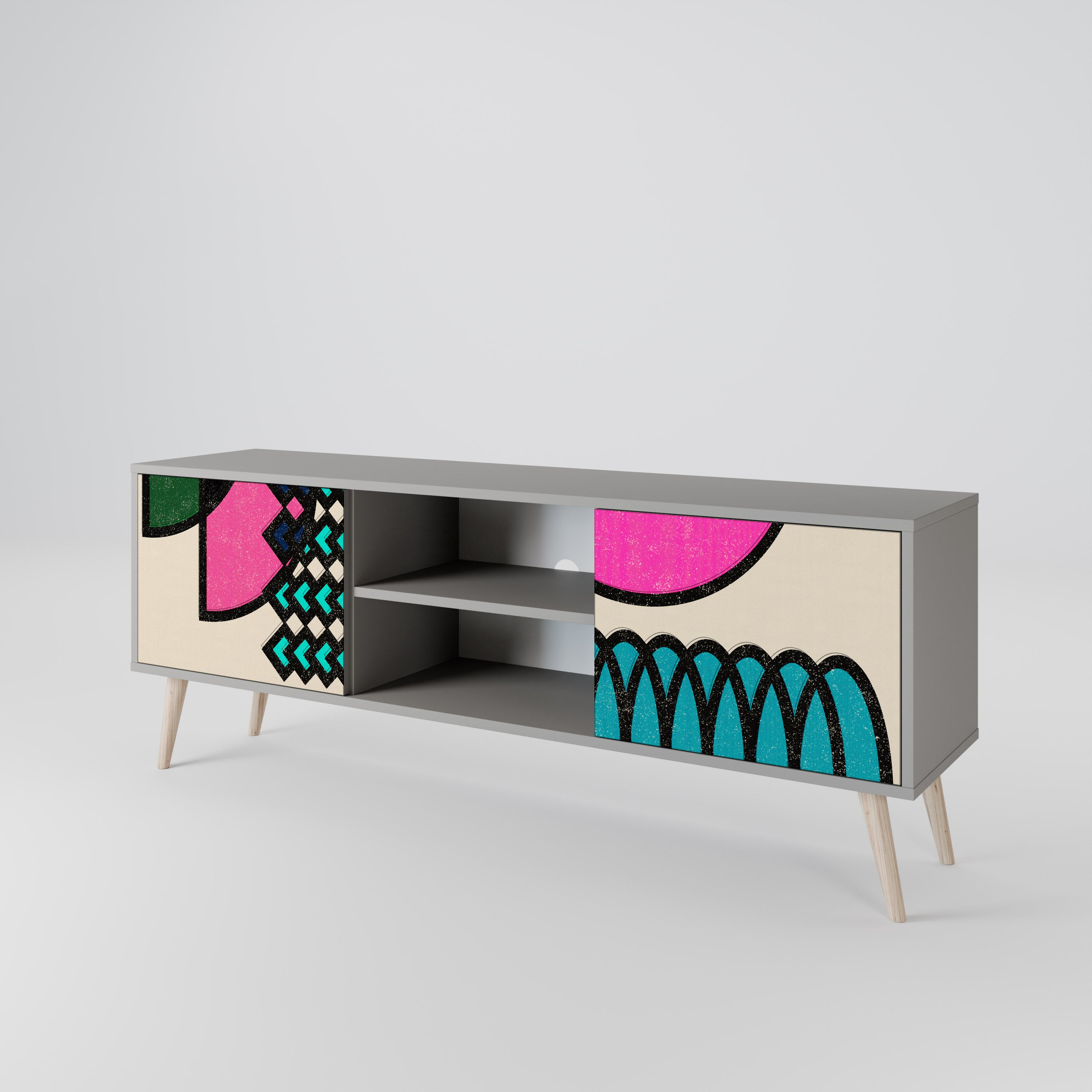 GEOMETRIC RHAPSODY Έπιπλο τηλεόρασης 2-θυρών