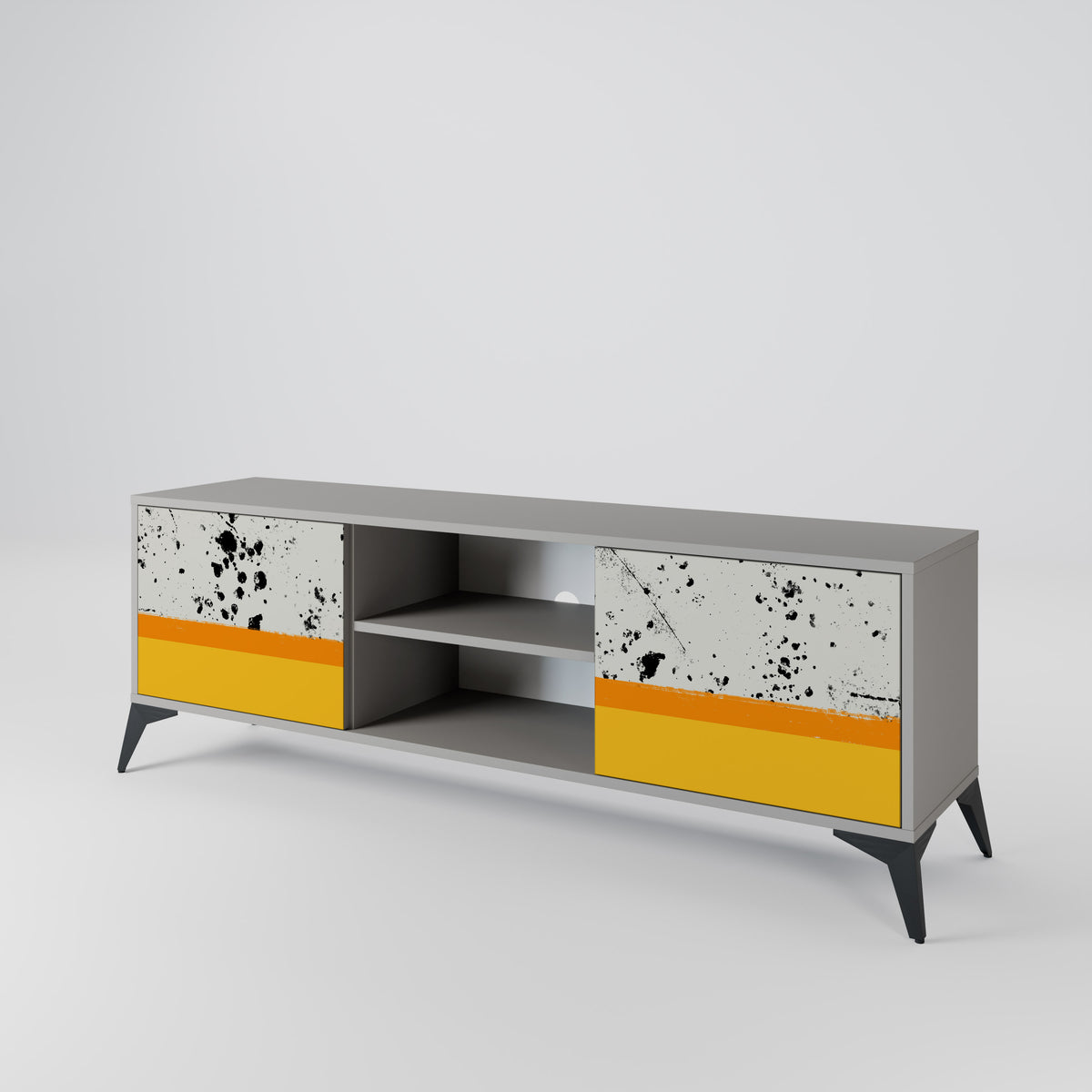 DYED BY ORANGE 2-Door TV Cabinet