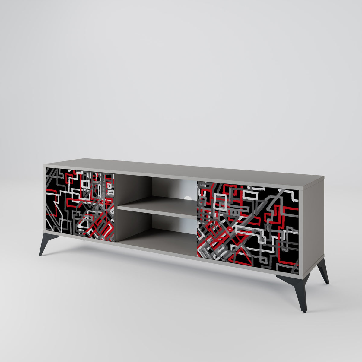 BROKEN LINES 2-Door TV Cabinet