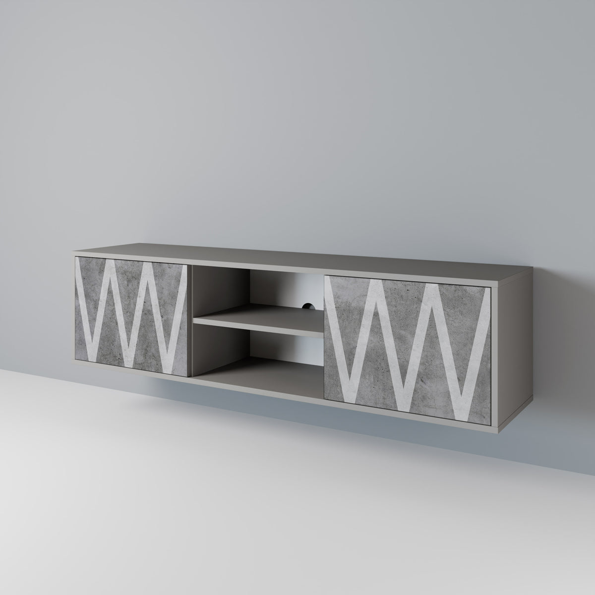 SOLID ZIG ZAG Έπιπλο τηλεόρασης 2-θυρών