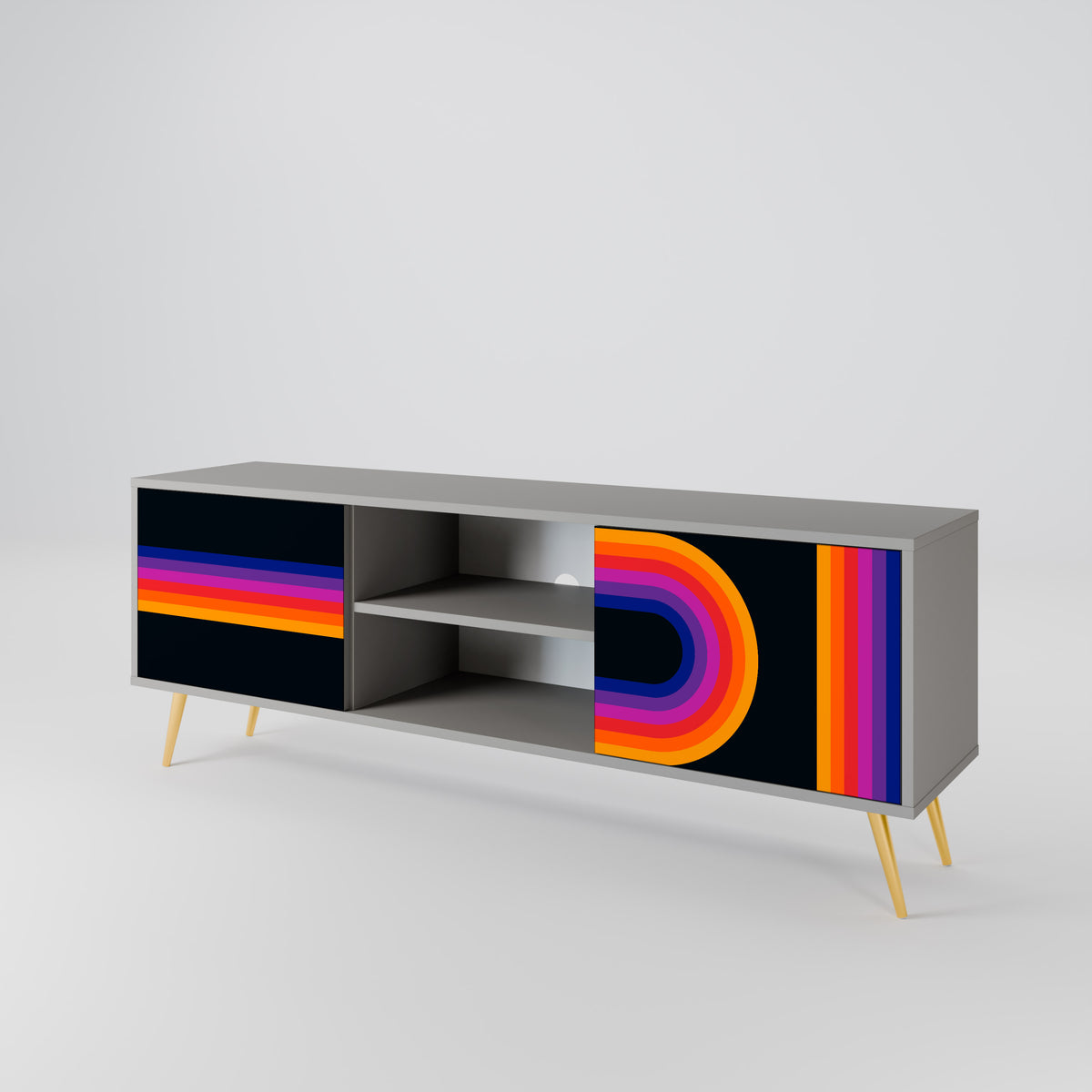 BLINDED BY THE LIGHTS 2-Door TV Cabinet