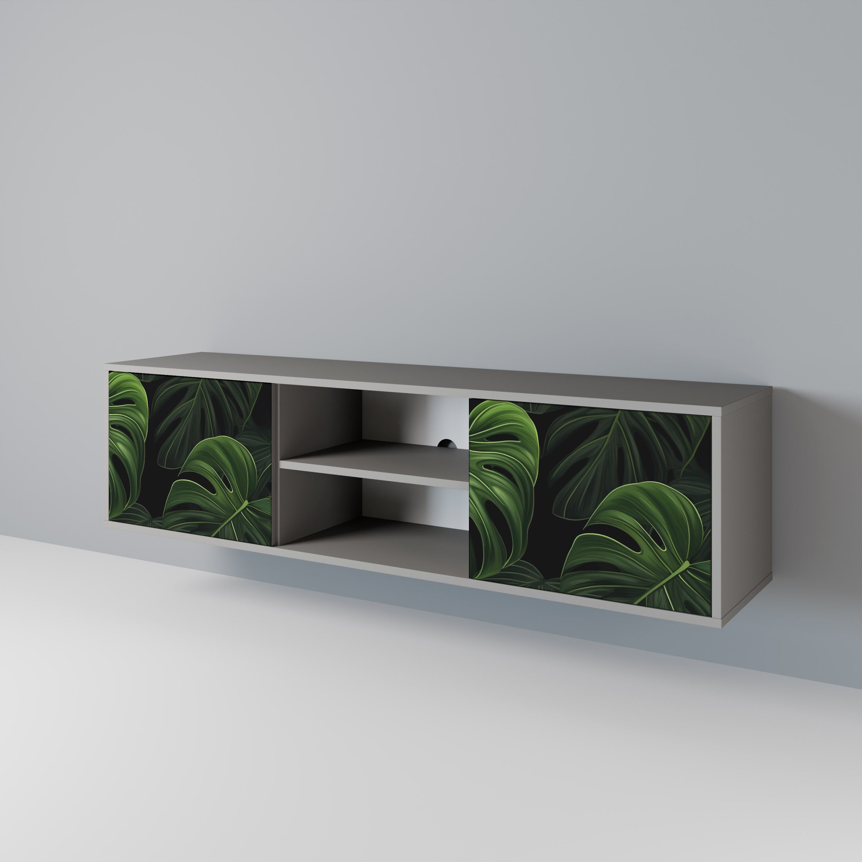 Βάση τηλεόρασης INFINITE MONSTERA με 2 πόρτες σε γκρι φινίρισμα