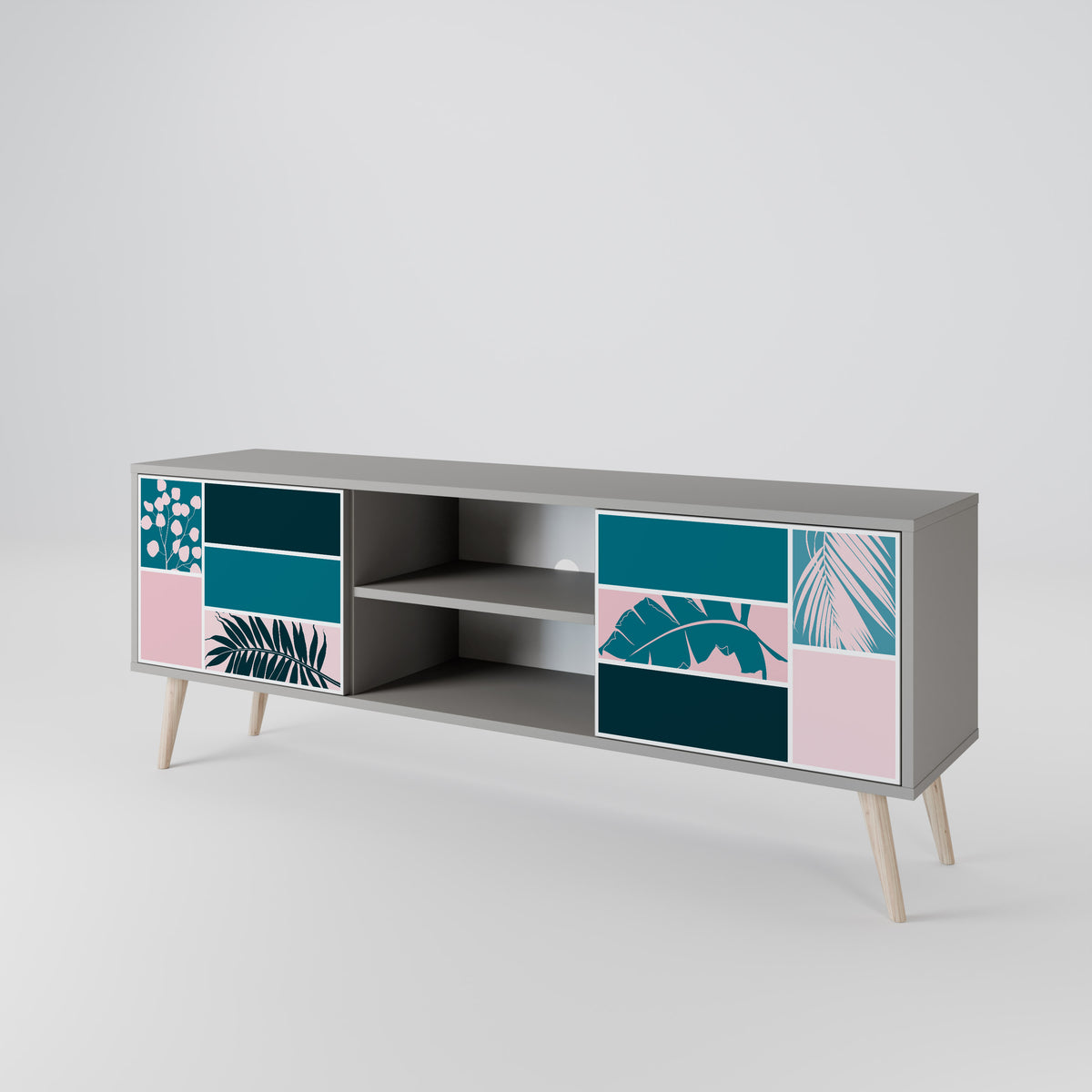 COMBINATION OF SHAPES 2-Door TV Cabinet