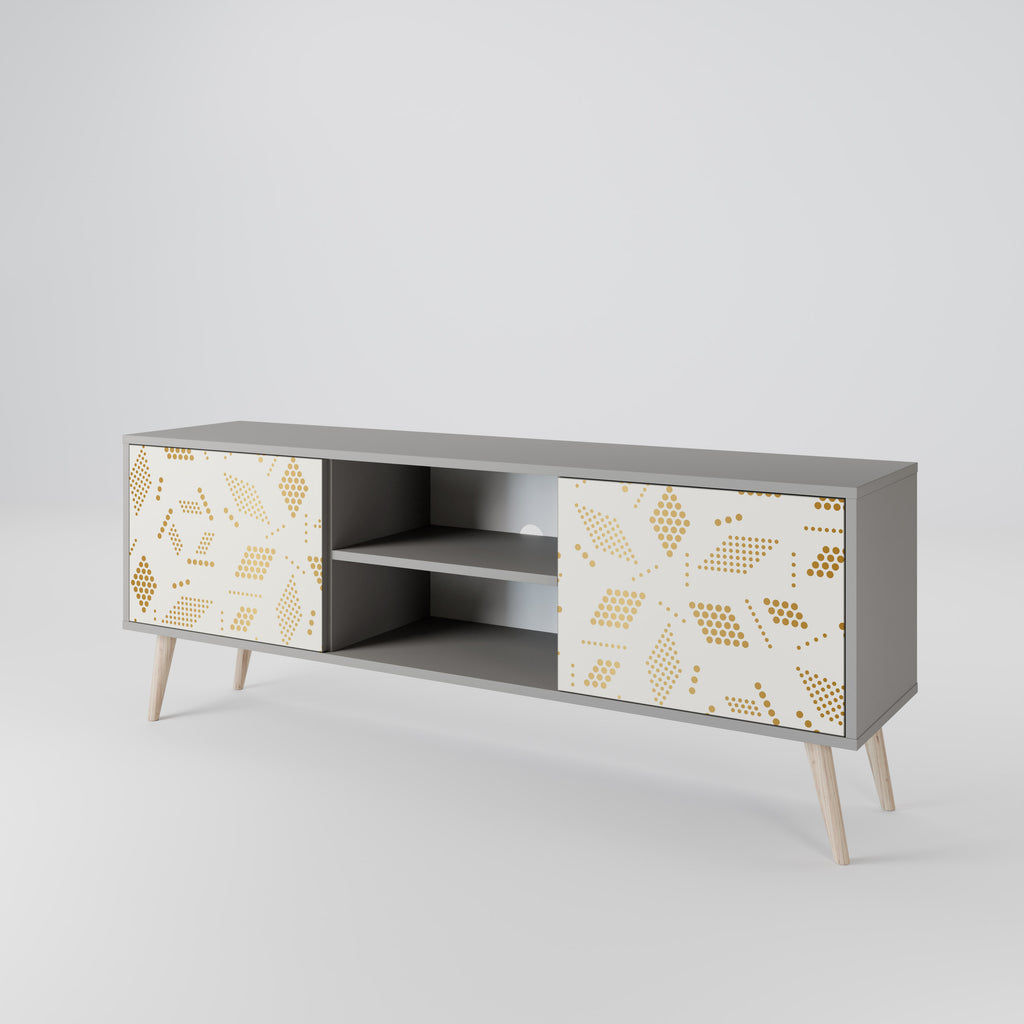 SPOTTED DAZE 2-Door TV Stand in Grey Finish