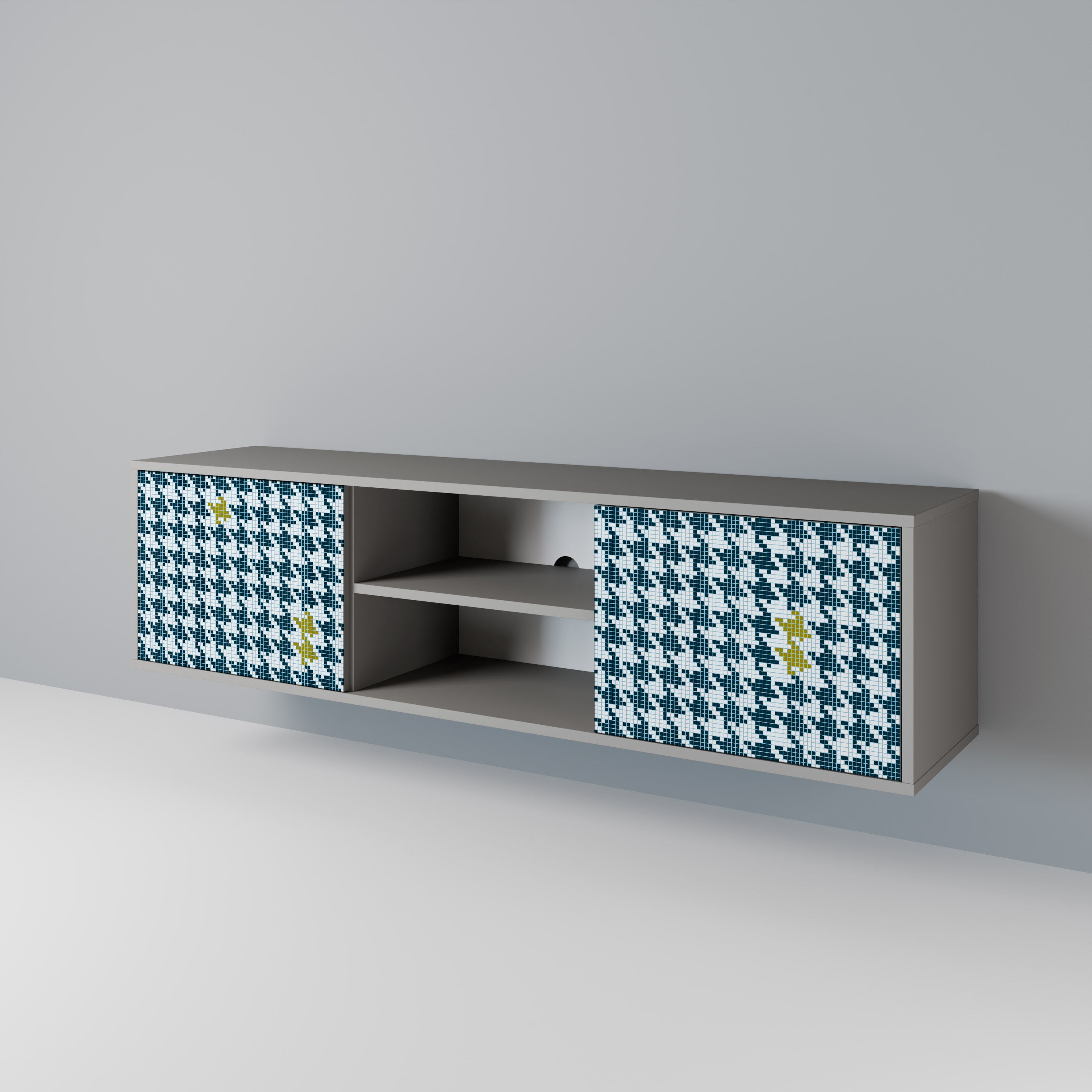 OUT OF CONTEXT 2-Door TV Stand in Grey Finish