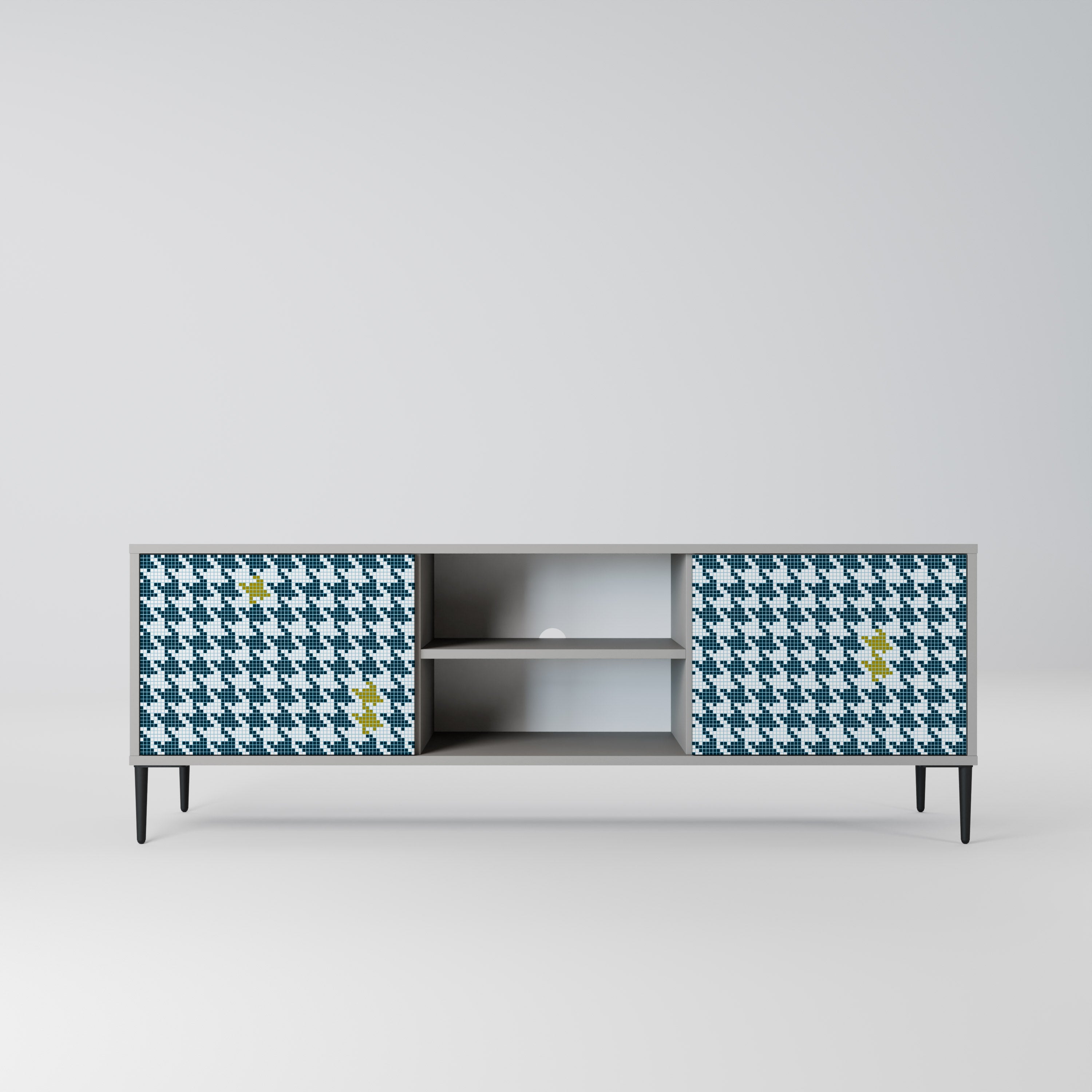 OUT OF CONTEXT 2-Door TV Stand in Grey Finish