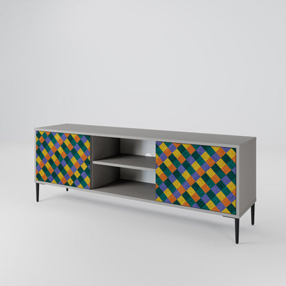 PAINTED SQUARES MIX Έπιπλο τηλεόρασης 2-θυρών