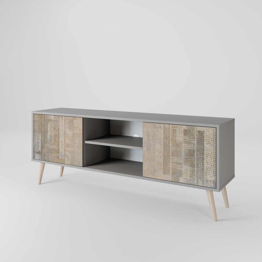SCREEN ERROR 2-Door TV Stand in Grey Finish