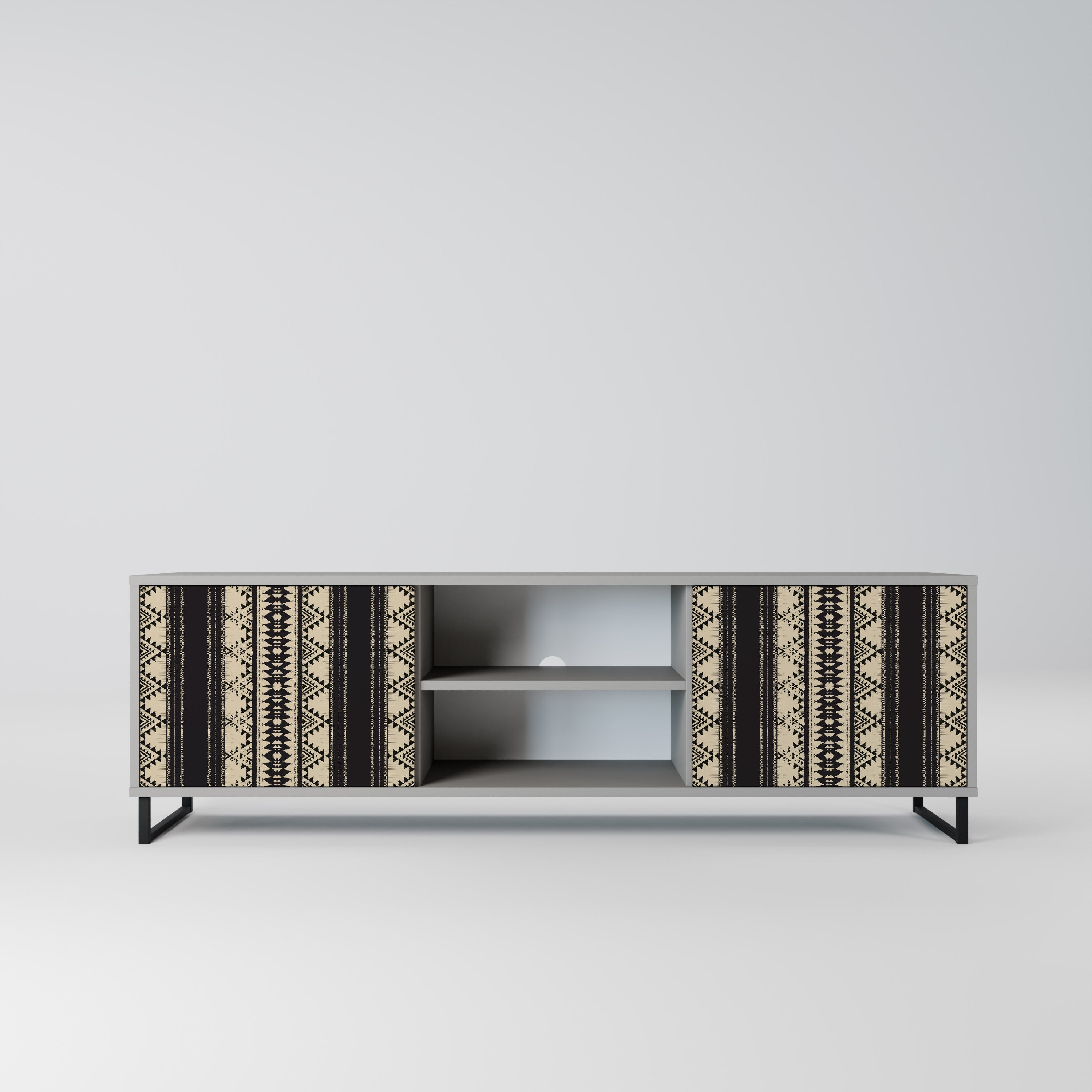 AZTEC 2-Door TV Stand in Grey Finish