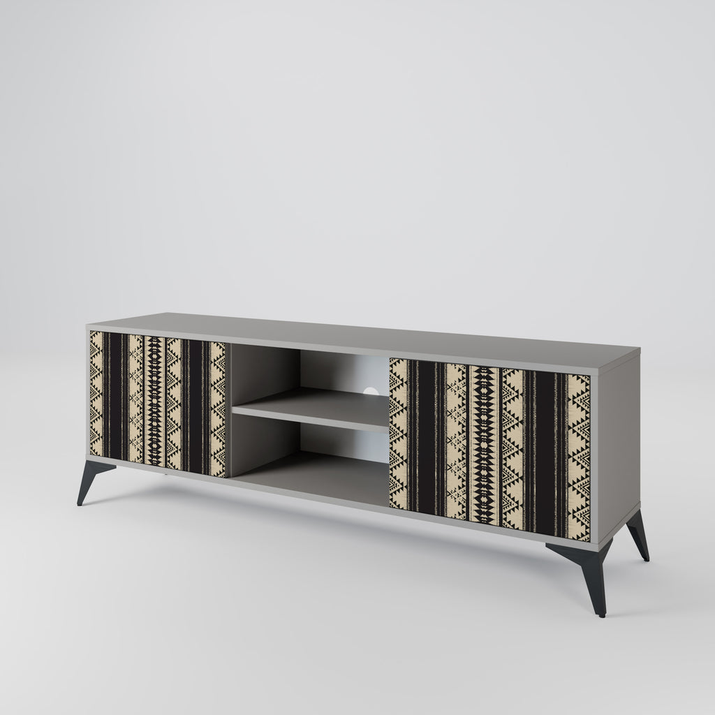 AZTEC 2-Door TV Stand in Grey Finish