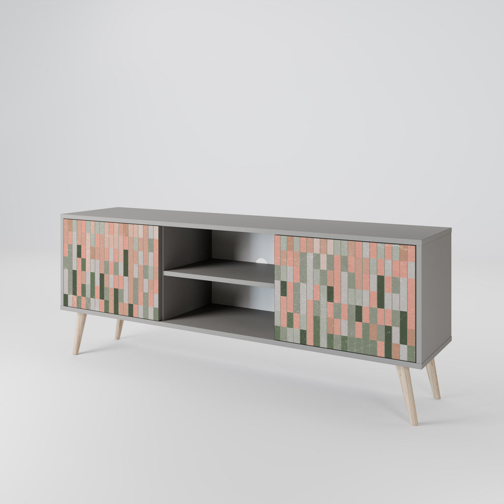 BUILDING THE FUTURE 2-Door TV Stand in Grey Finish