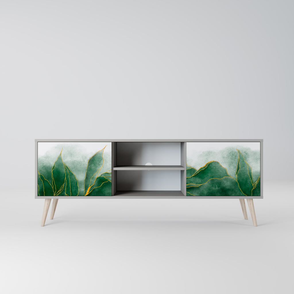 EXPENSIVE NATURE 2-Door TV Stand in Grey Finish