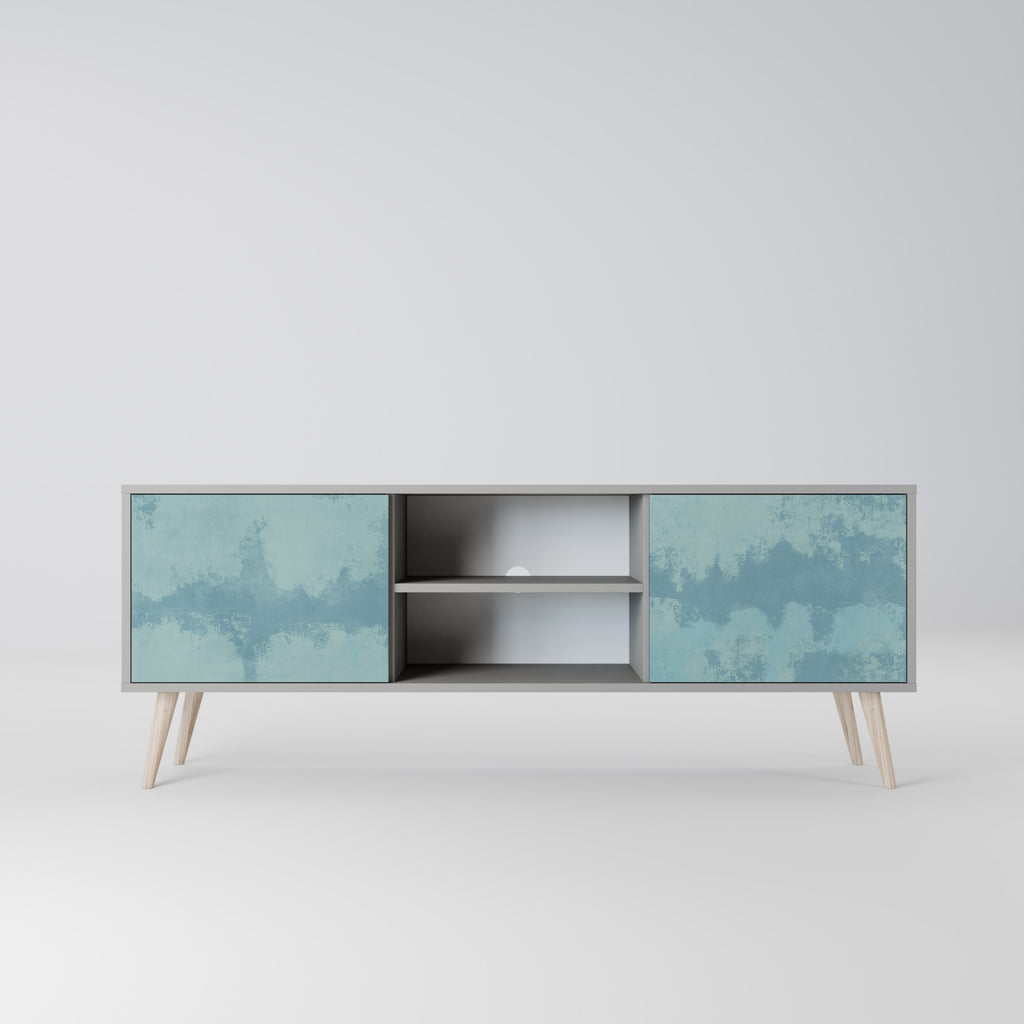 SKY WASH 2-Door TV Stand in Grey Finish