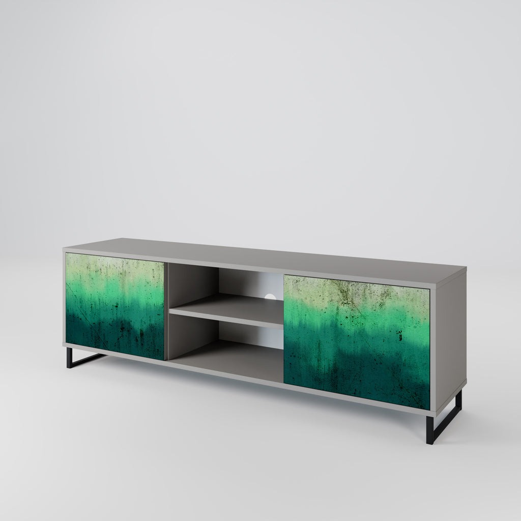 NORTHERN LIGHTS 2-Door TV Stand in Grey Finish