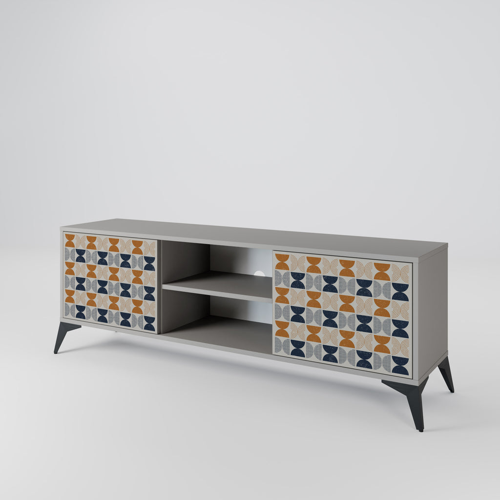 REFLECTION RANGE 2-Door TV Stand in Grey Finish