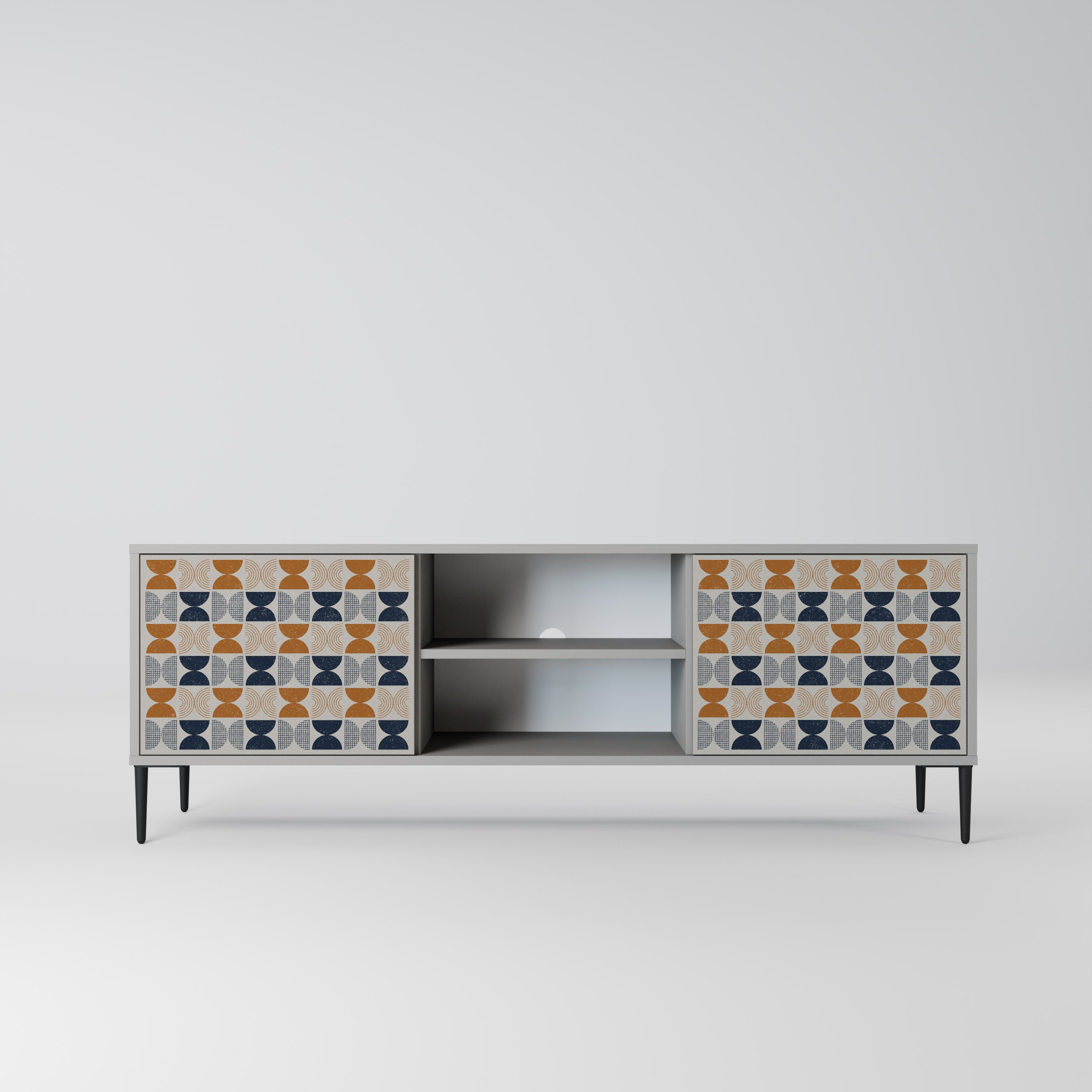 REFLECTION RANGE 2-Door TV Stand in Grey Finish