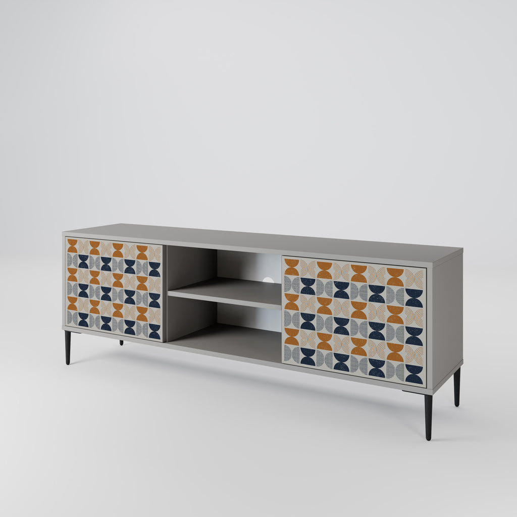 REFLECTION RANGE 2-Door TV Stand in Grey Finish