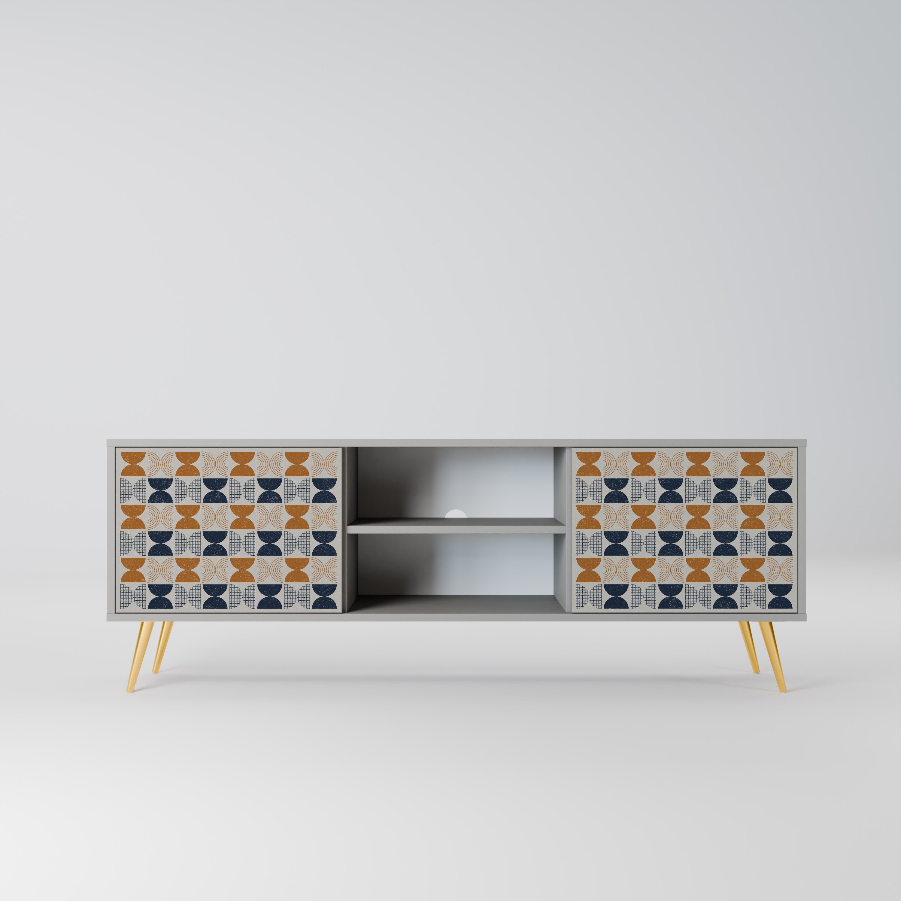 REFLECTION RANGE 2-Door TV Stand in Grey Finish