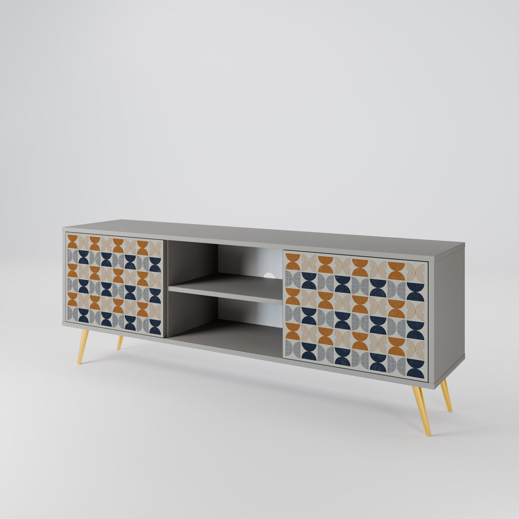 REFLECTION RANGE 2-Door TV Stand in Grey Finish