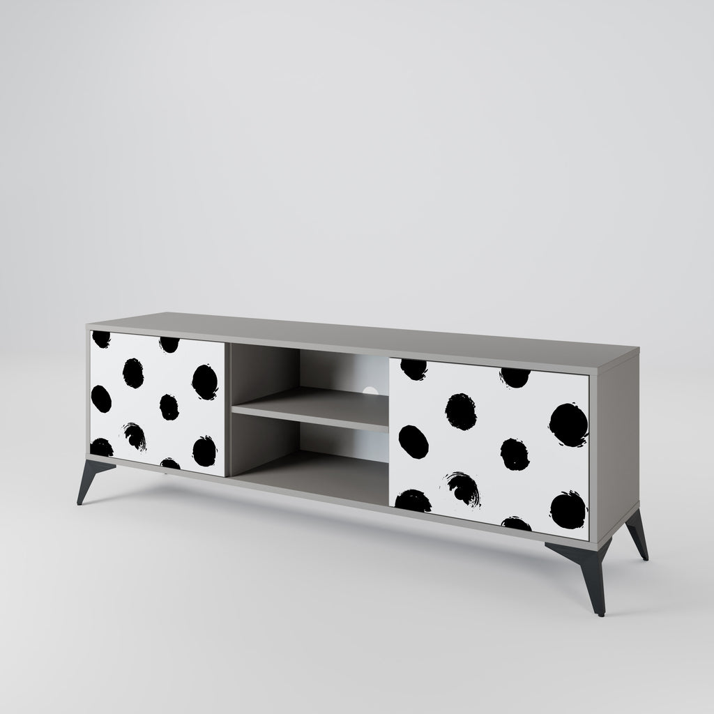 SLIPPING MINUTES 2-Door TV Stand in Grey Finish