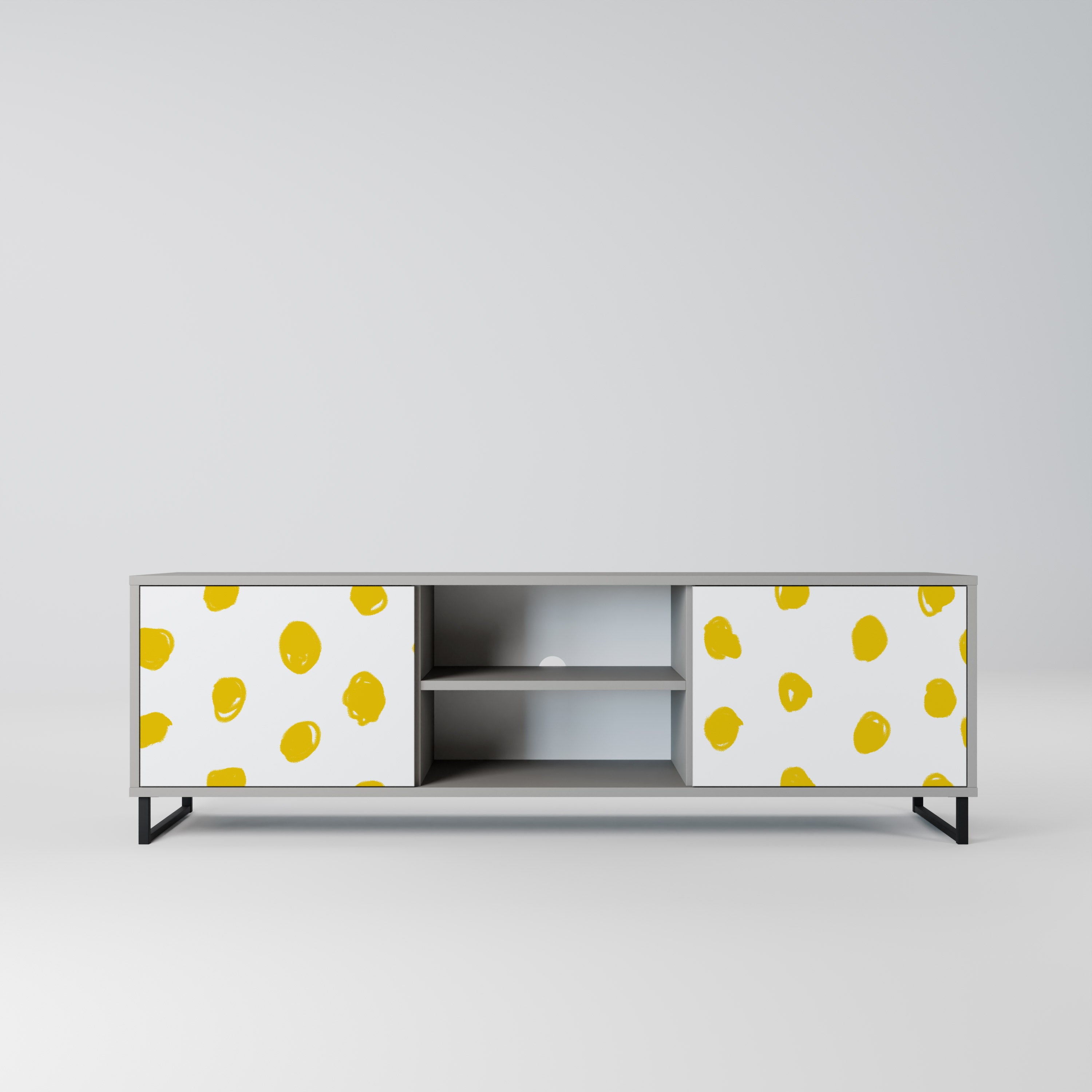RADIANT REVERIE 2-Door TV Stand in Grey Finish