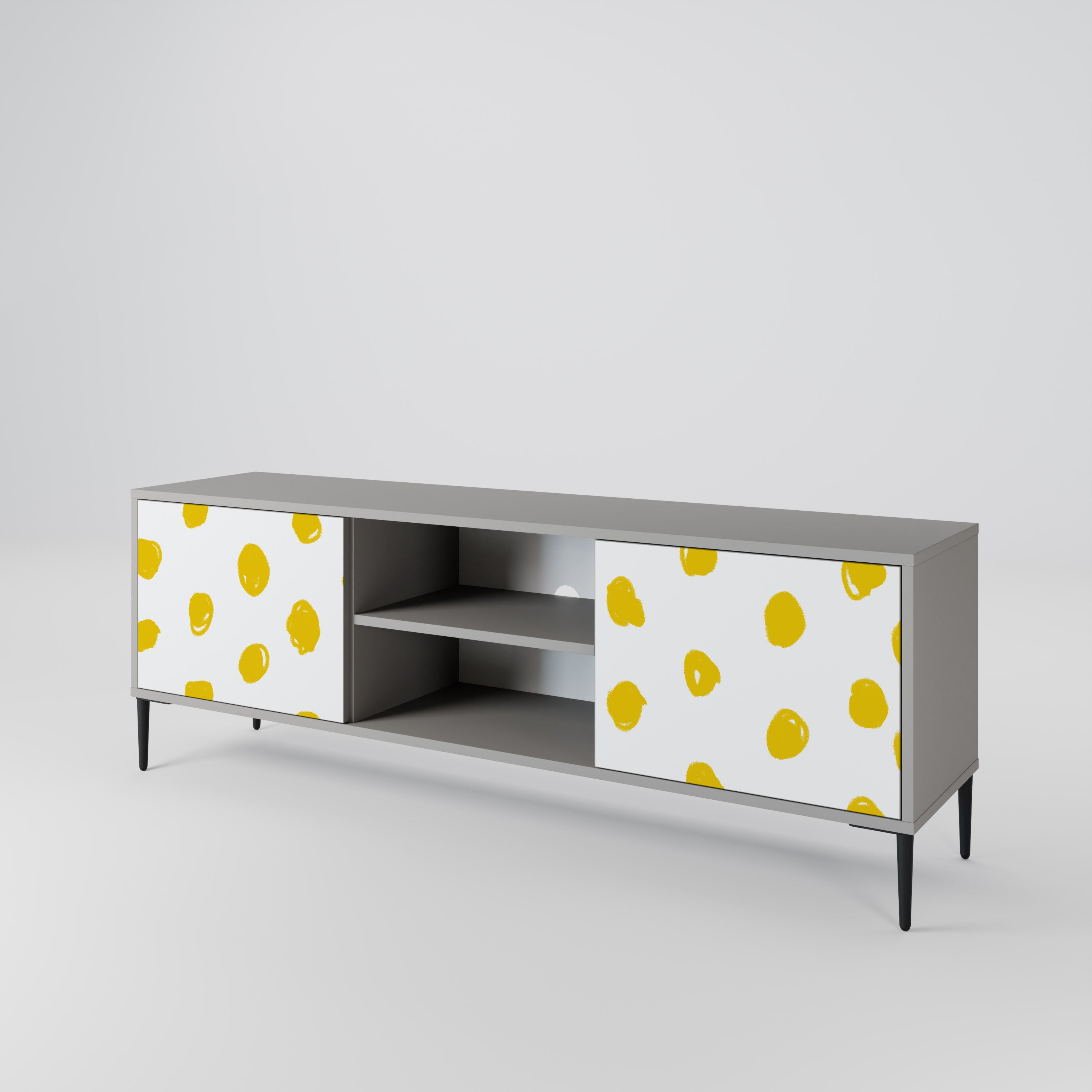 RADIANT REVERIE 2-Door TV Stand in Grey Finish