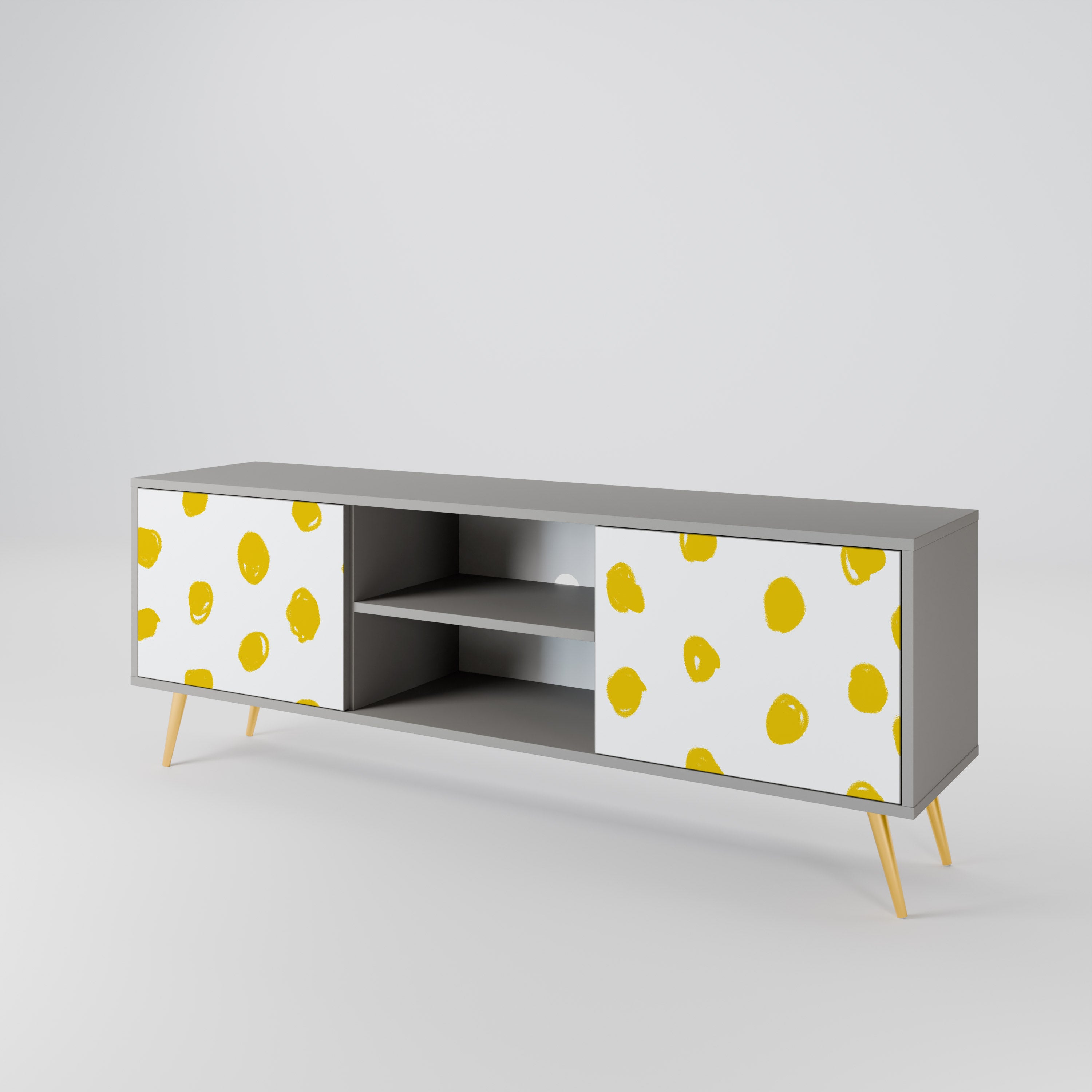 RADIANT REVERIE 2-Door TV Stand in Grey Finish