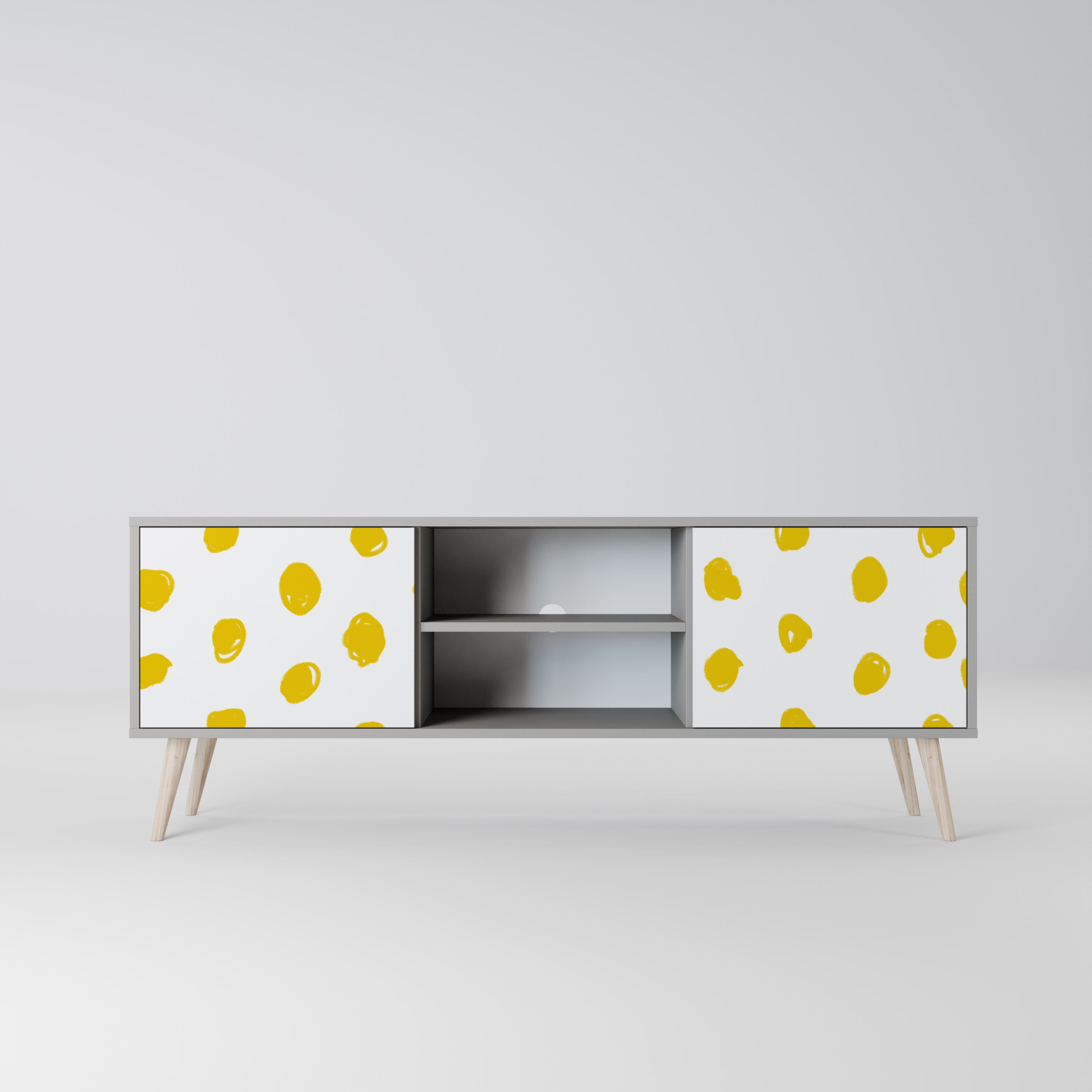 RADIANT REVERIE 2-Door TV Stand in Grey Finish