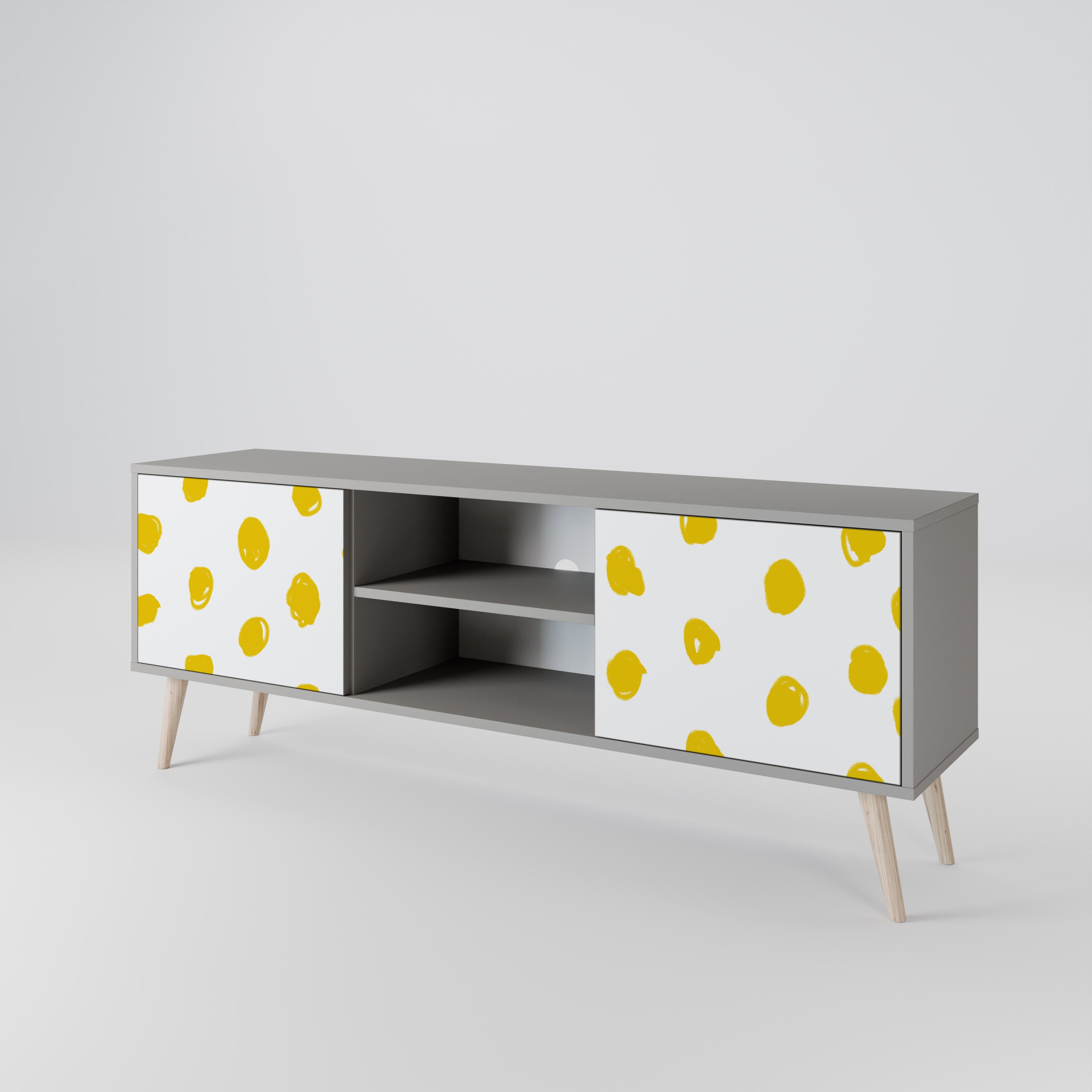 RADIANT REVERIE 2-Door TV Stand in Grey Finish