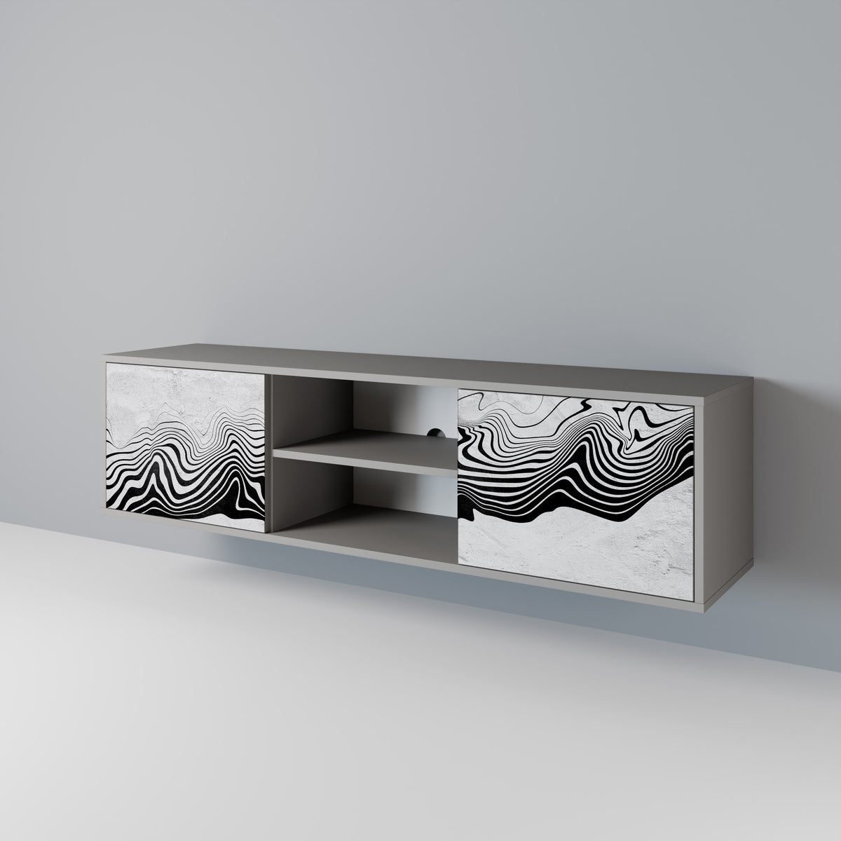 MONOCHROME MIRAGE Έπιπλο τηλεόρασης 2-θυρών