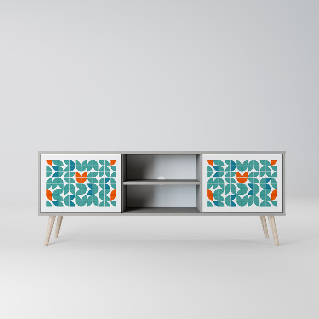 BE THE CHANGE 2-Door TV Stand in Grey Finish