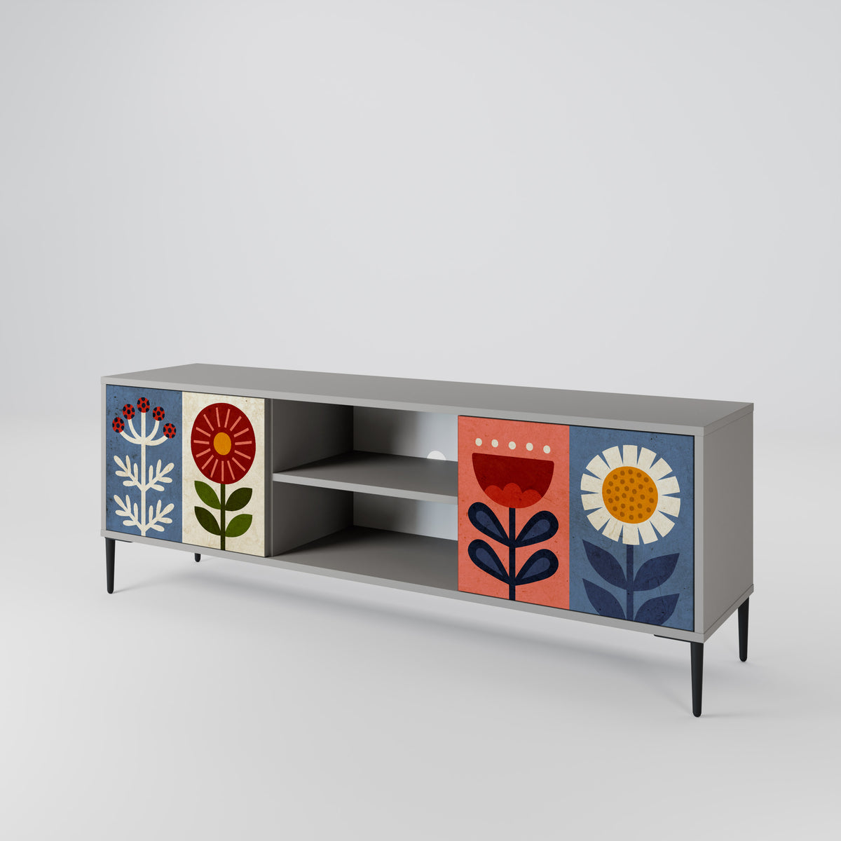 SCANDIC FLOWERET Έπιπλο τηλεόρασης 2-θυρών