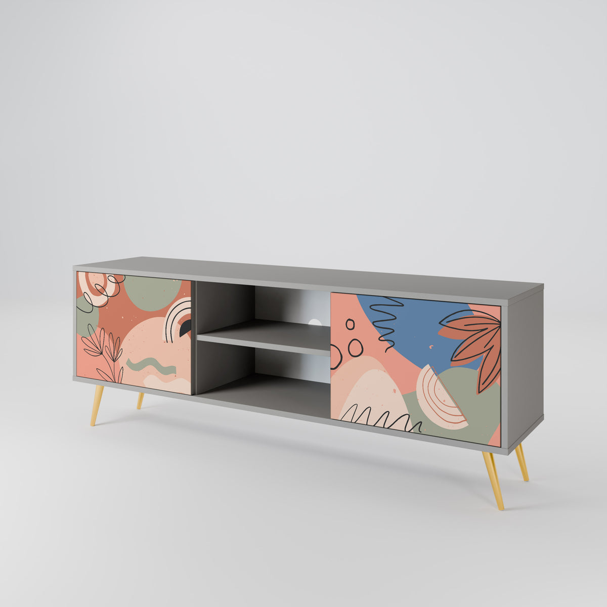 PASTEL DESTINY Έπιπλο τηλεόρασης 2-θυρών