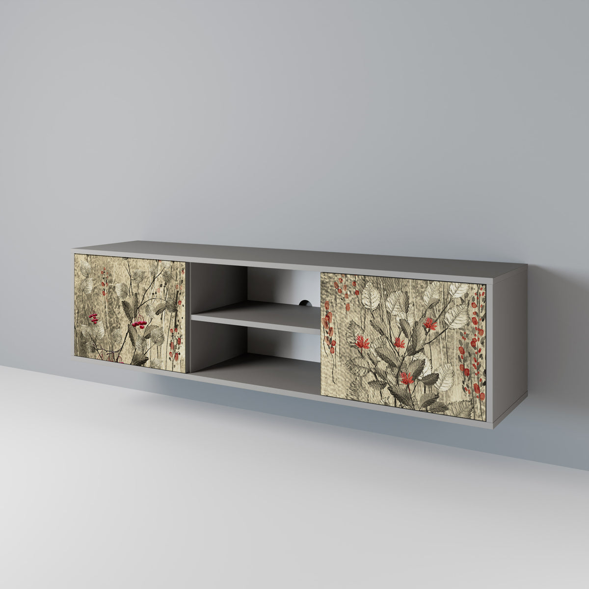 HERBAL GRACE Έπιπλο τηλεόρασης 2-θυρών