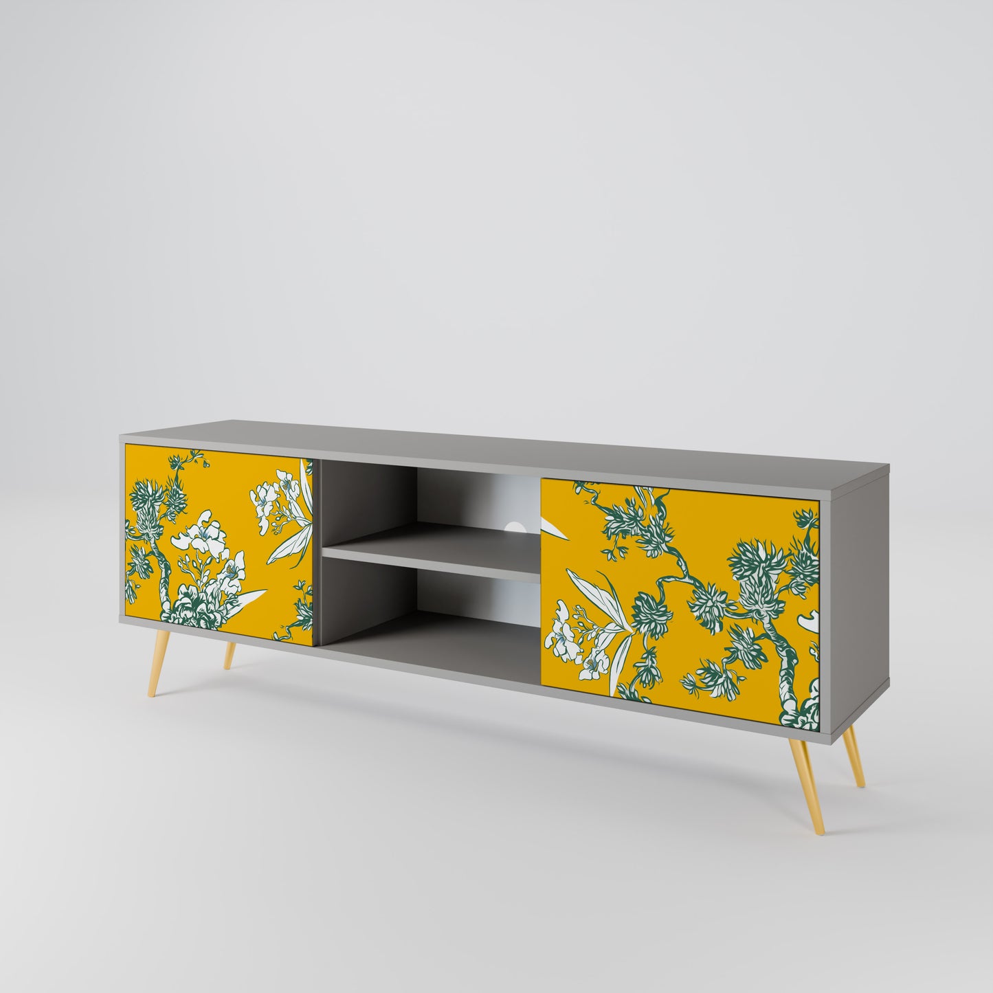 YELLOW CHINOISERIE Έπιπλο τηλεόρασης 2-θυρών